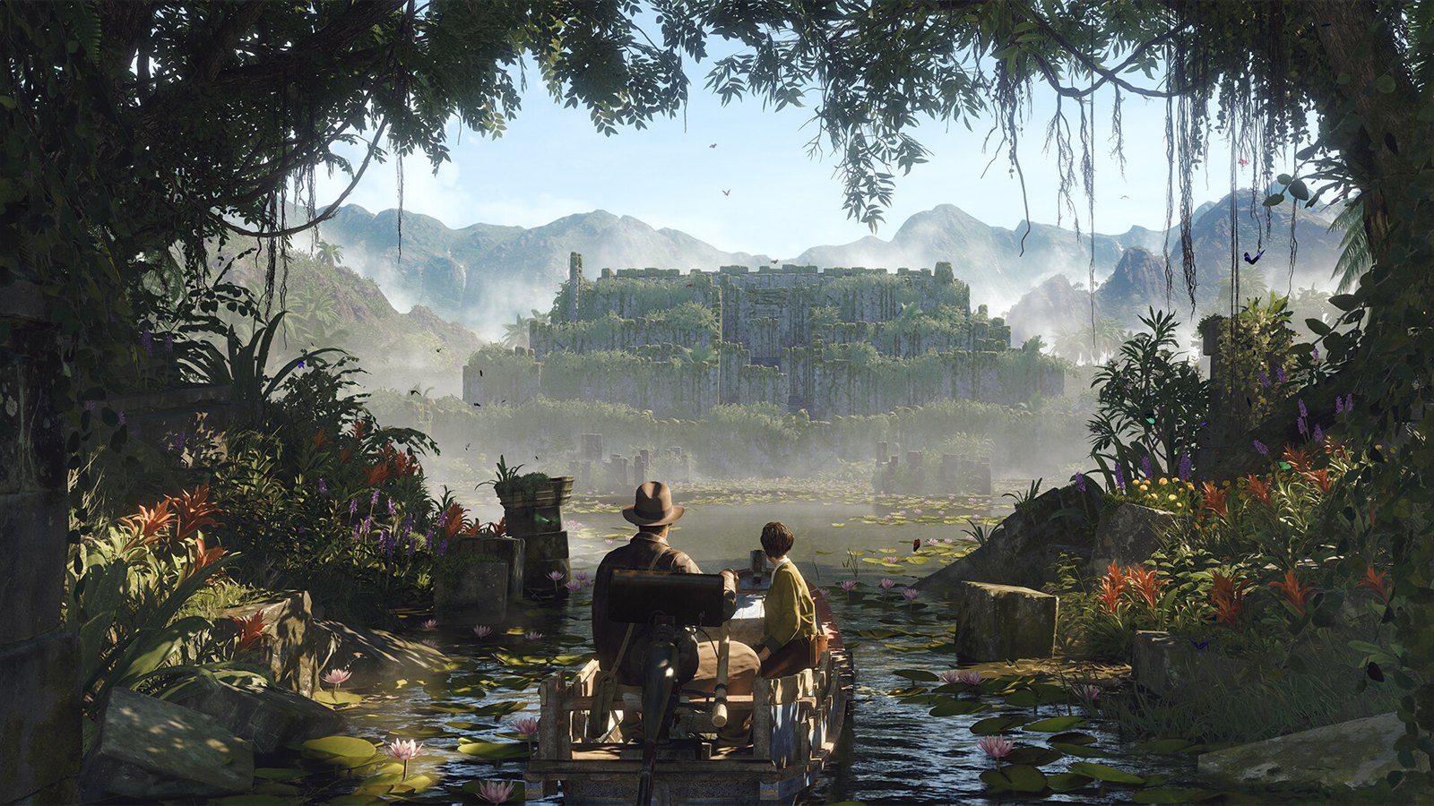 Bounced light in the jungle, where there used to be a flat wash of colour. MachineGames / Bethesda
