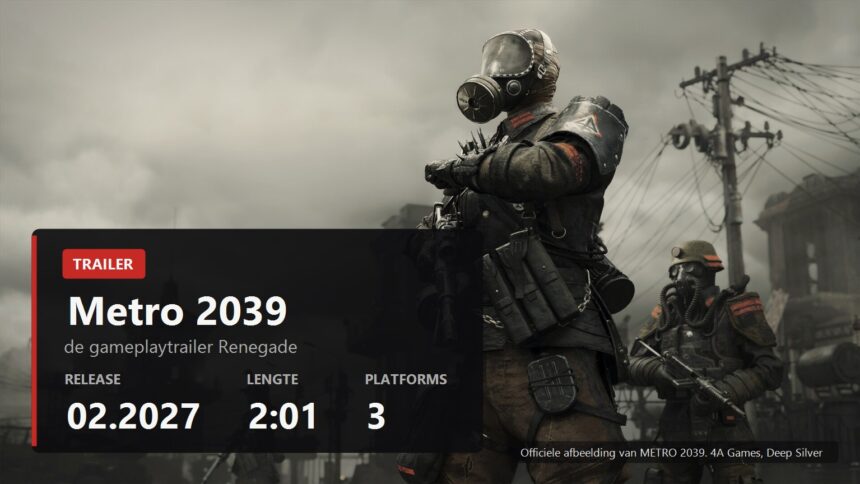 Metro 2039 key visual over an official screenshot of Novoreich soldiers