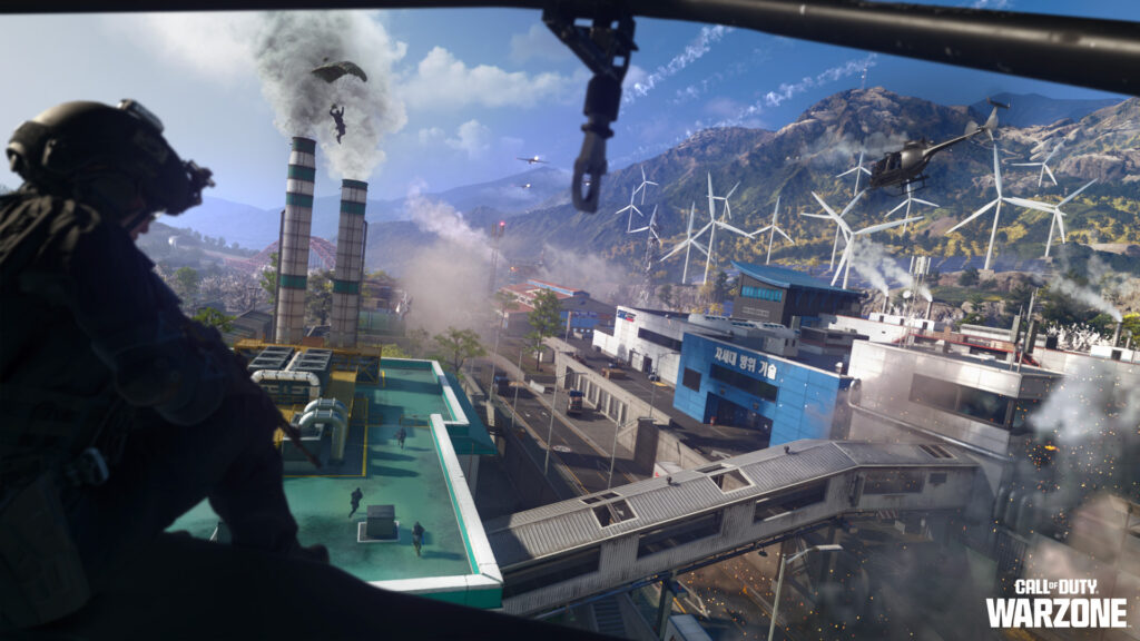 Aerial view of the Zodiac Resurgence map coming to Call of Duty: Warzone