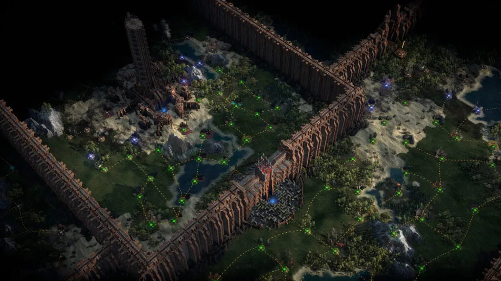 The atlas endgame map screen in Path of Exile 2