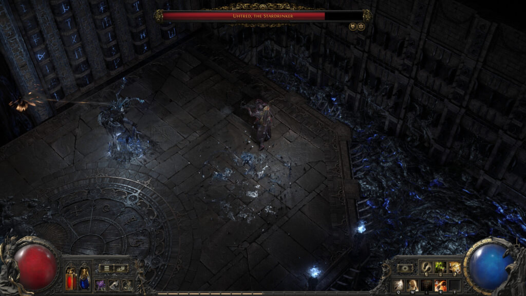 A fight against Uhtred the Stardrinker in Path of Exile 2