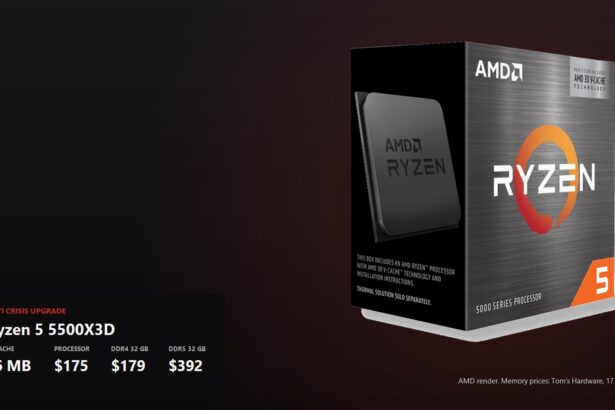 AMD Ryzen 5 5500X3D boxed processor with key figures: 96 MB cache, 175 dollars, DDR4 and DDR5 kit prices