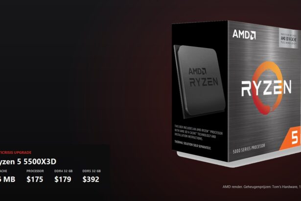 AMD Ryzen 5 5500X3D boxed processor with key figures: 96 MB cache, 175 dollars, DDR4 and DDR5 kit prices
