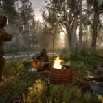 Stalkers around a campfire in S.T.A.L.K.E.R. 2