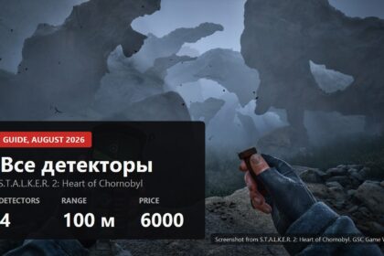 Veles detector held up in front of a gravitational anomaly in S.T.A.L.K.E.R. 2