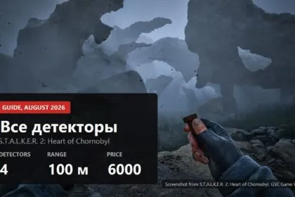 Veles detector held up in front of a gravitational anomaly in S.T.A.L.K.E.R. 2