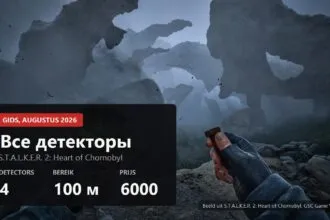 Veles detector held up in front of a gravitational anomaly in S.T.A.L.K.E.R. 2