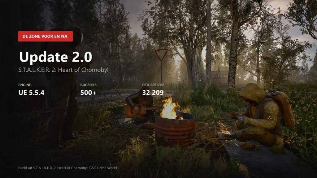 Cover for the STALKER 2 Update 2.0 before and after piece, Dutch
