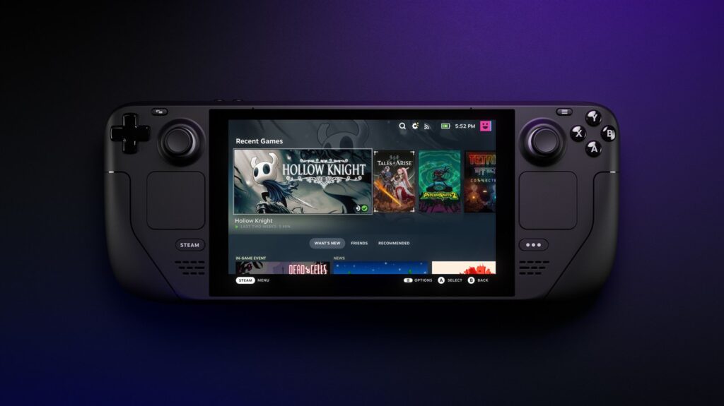 Official Valve screenshot of the Steam Deck interface