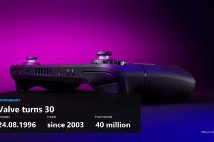 Steam Deck image marking thirty years of Valve