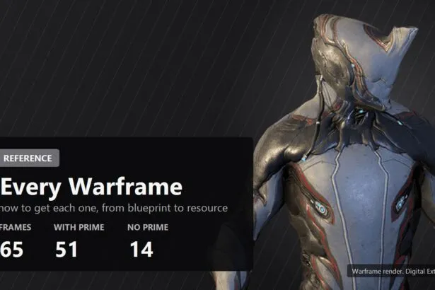 Official Warframe render with a FramesGames caption plate
