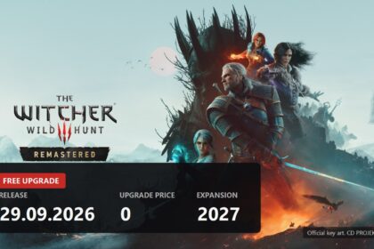 Official key art of The Witcher 3 Wild Hunt Remastered with the 29 September 2026 release date