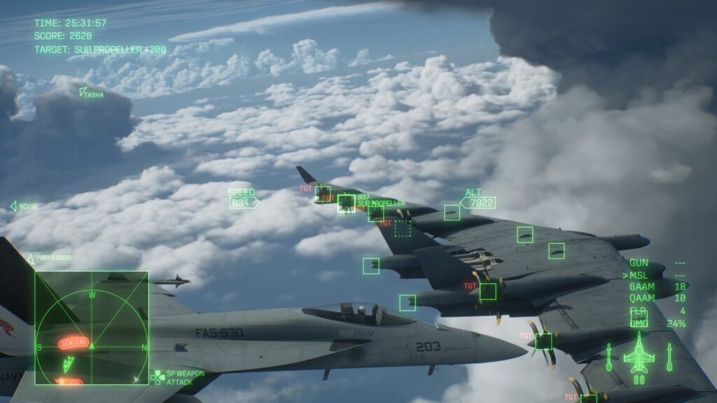 Fighter jets above the clouds