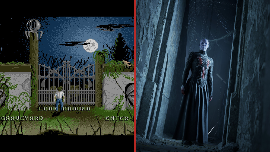 Nightbreed The Interactive Movie from 1990 next to Hellraiser Revival from 2026