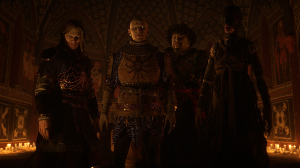 Vampire nobles in a candlelit hall
