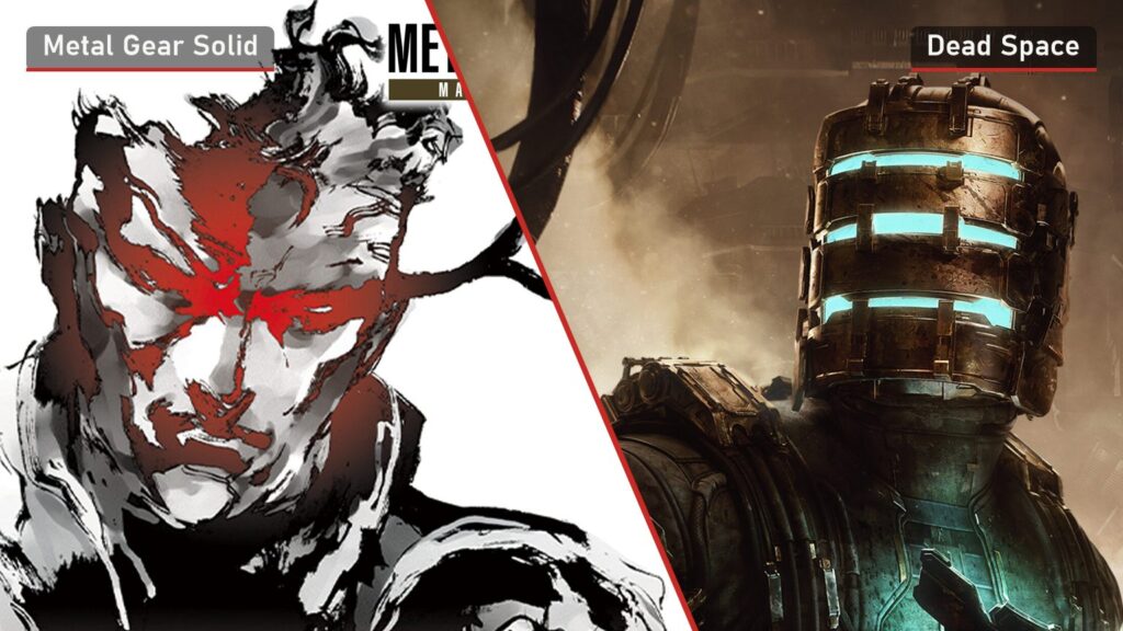 Links Solid Snake uit Metal Gear Solid, rechts Isaac Clarke uit Dead Space