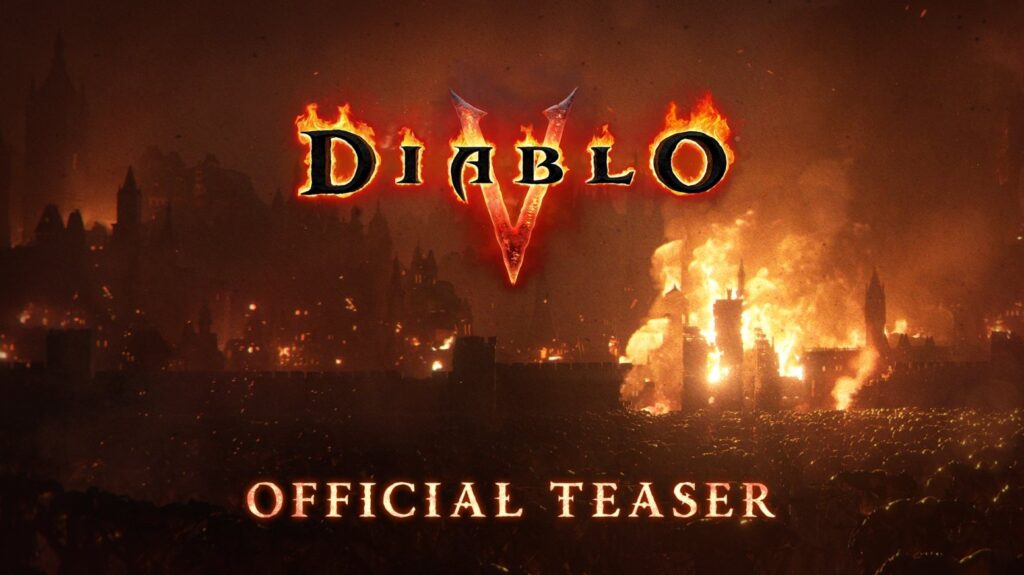 Burning city in the Diablo V teaser