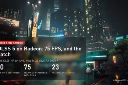 DLSS 5 on Radeon: the DLSS-NR on AMD mod hits 75 FPS, with a catch