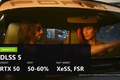 DLSS 5 en een zwakke pc: wat je kaart echt draait