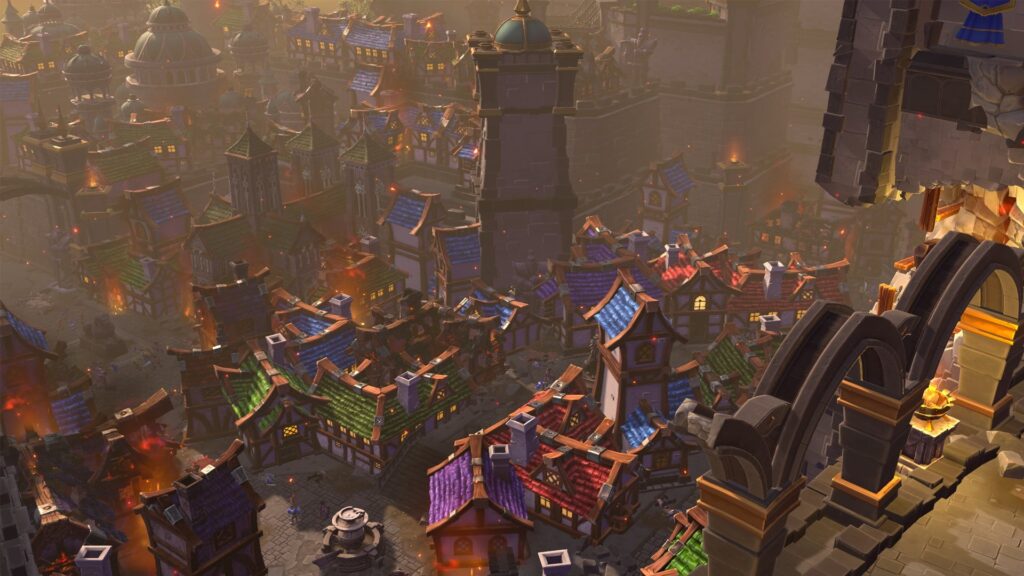 Burning city of Lordaeron in Forsaken Kingdom