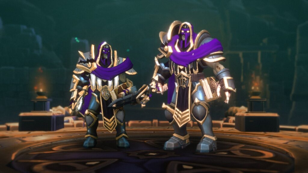 Forsaken Paladin hero in the Warcraft III tavern