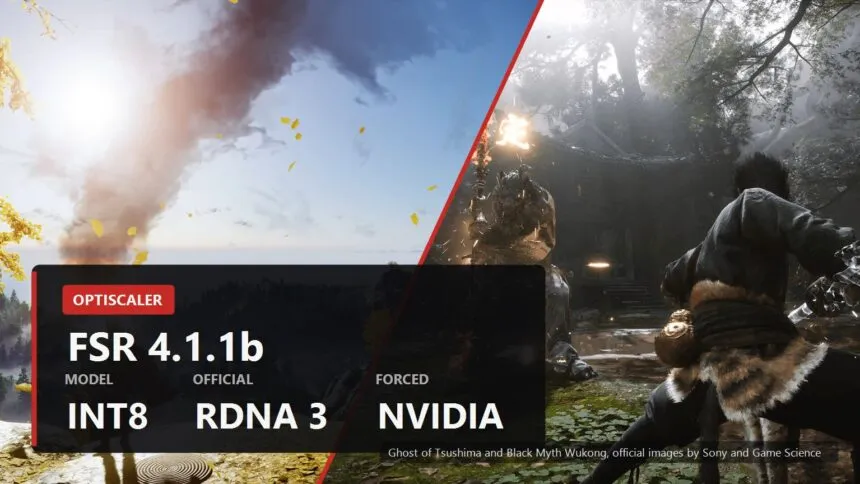 FSR 4.1.1b on older AMD and NVIDIA cards: what OptiScaler really gives you