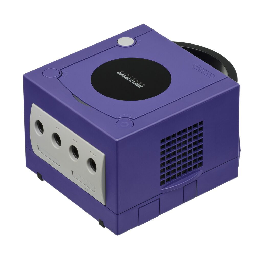 Nintendo GameCube console seen from the front