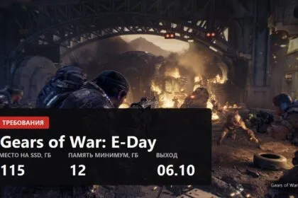 Финальные требования Gears of War: E-Day, нужна трассировка и 115 ГБ на SSD