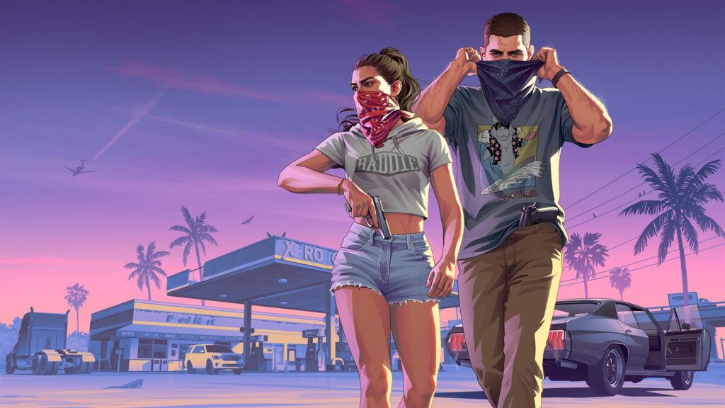 Jason and Lucia during a robbery in GTA 6
