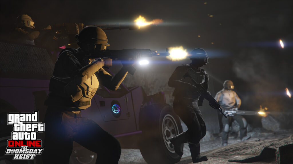 GTA Online firefight at night