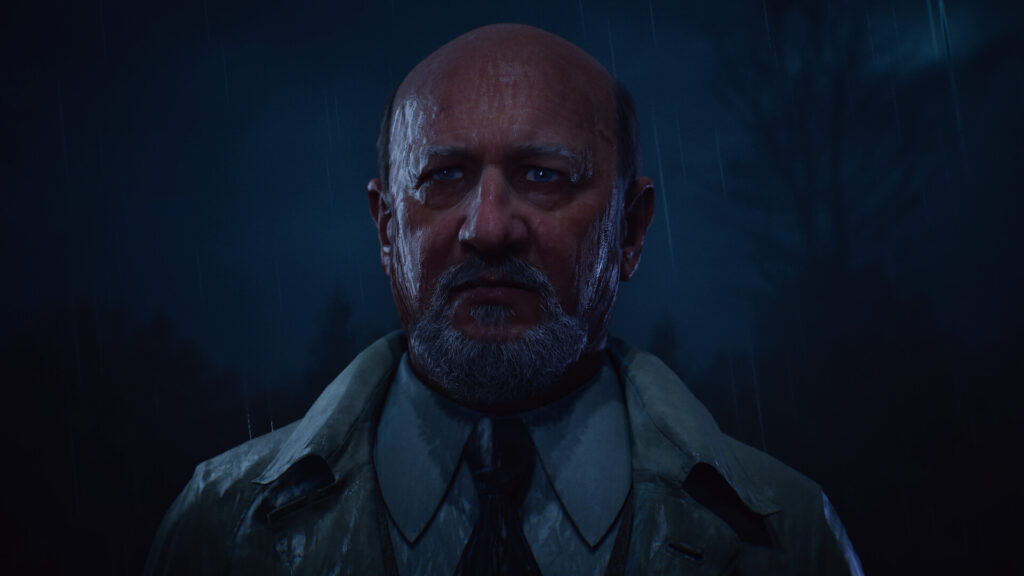 Dr. Loomis in the rain