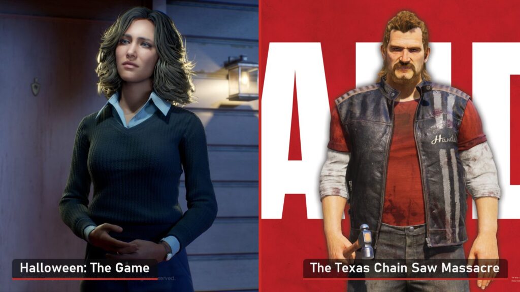 Laurie Strode from Halloween: The Game on the left, Hands from The Texas Chain Saw Massacre on the right