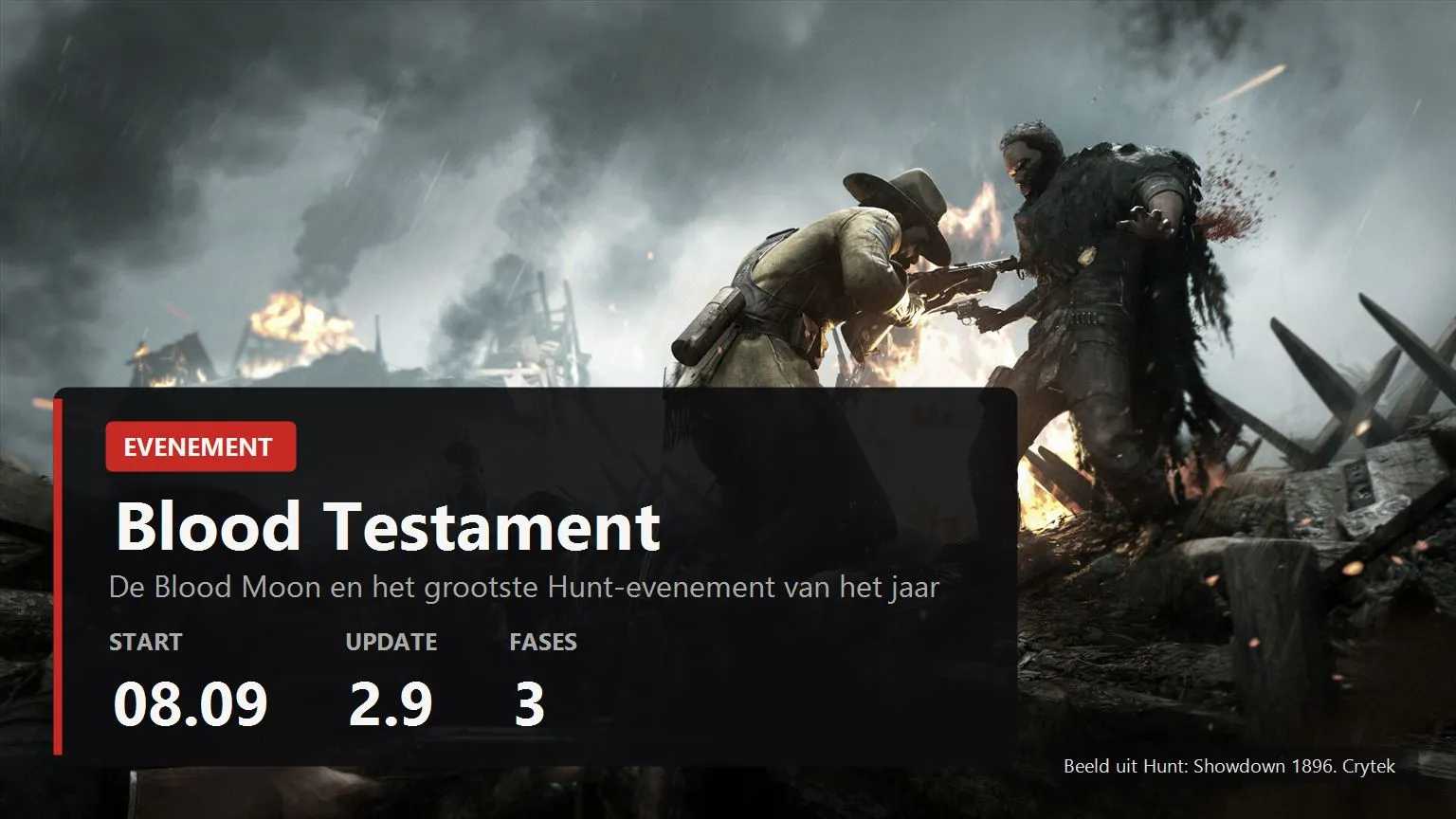 Blood Testament in Hunt: Showdown 1896: alles over het evenement van 8 september en Update 2.9