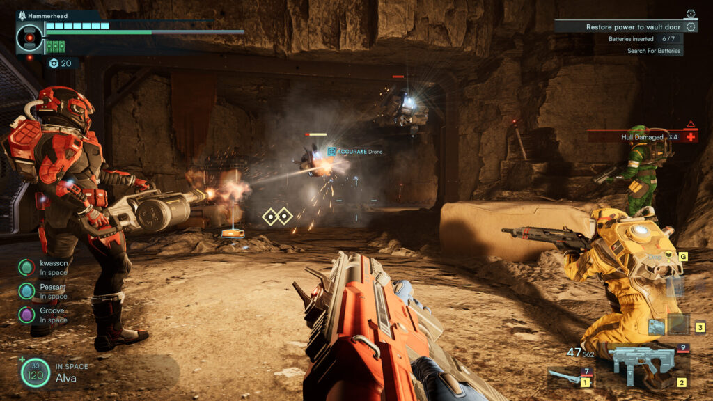Jump Space co-op squad fighting drones
