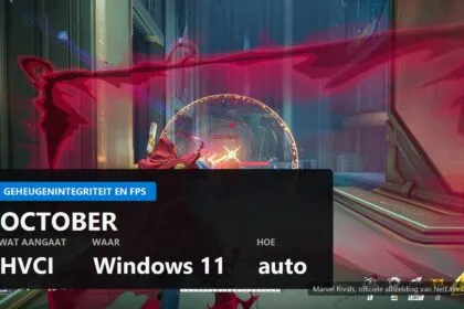 Geheugenintegriteit in Windows 11 gaat in oktober aan en kan fps kosten