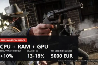 Pc-onderdelen worden van alle kanten duurder: cpus, geheugen en videokaarten tegelijk