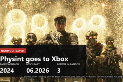 A Death Stranding 2 squad under fireworks with the Physint dates over the frame