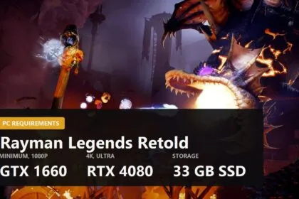 Rayman Legends Retold PC requirements: from a GTX 1660 up to an RTX 4080 for 4K