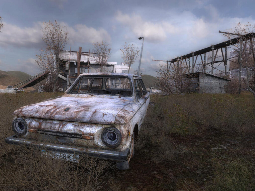 Shadow of Chernobyl abandoned car in the Zone