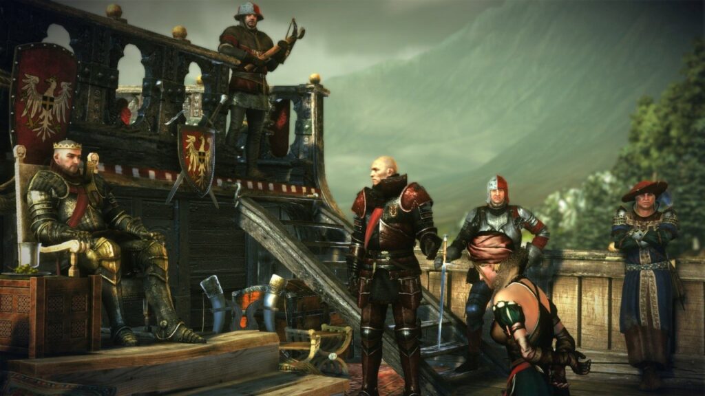 Nobles and Geralt in The Witcher 2