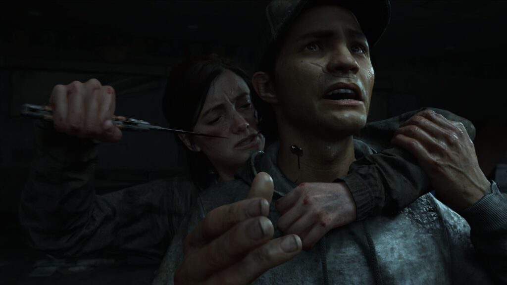 Ellie with a knife
