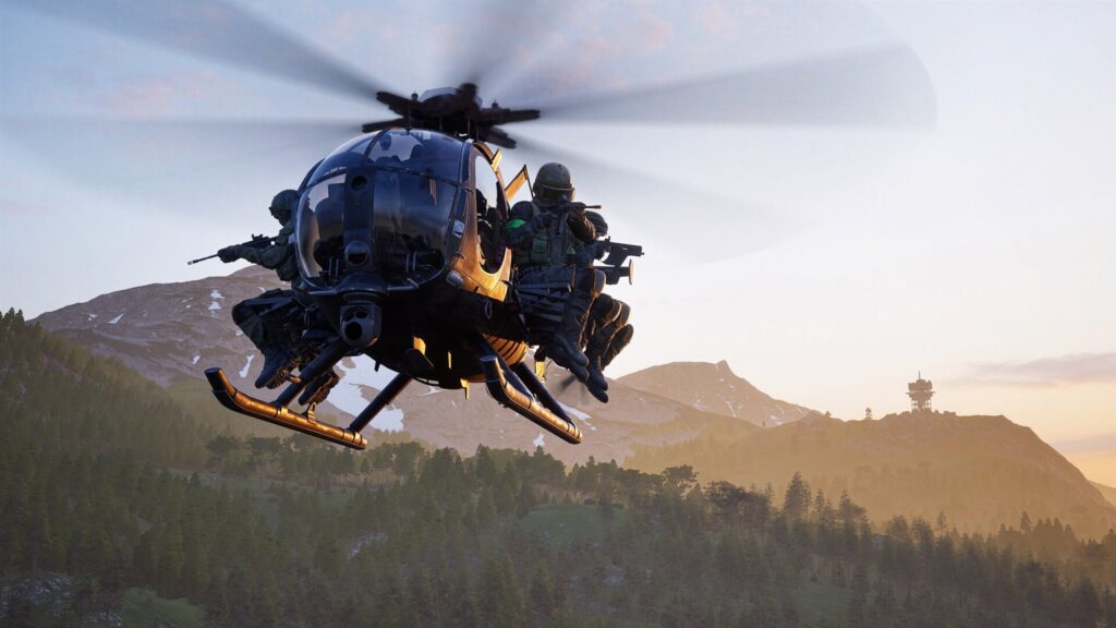 WARDOGS helicopter over mountains