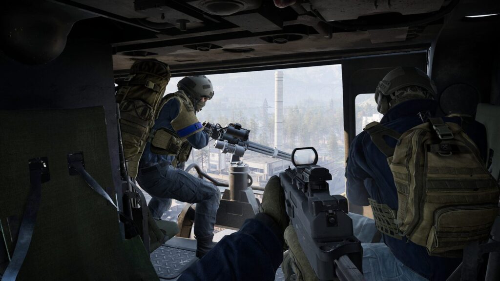 A firefight in a ruined town in WARDOGS