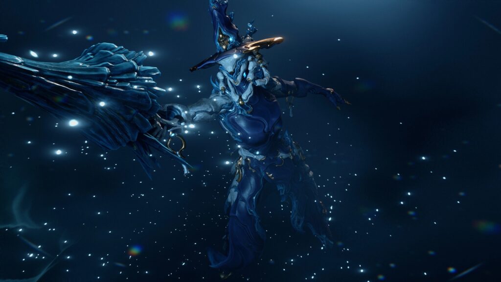 De Warframe Narin tussen ijsscherven