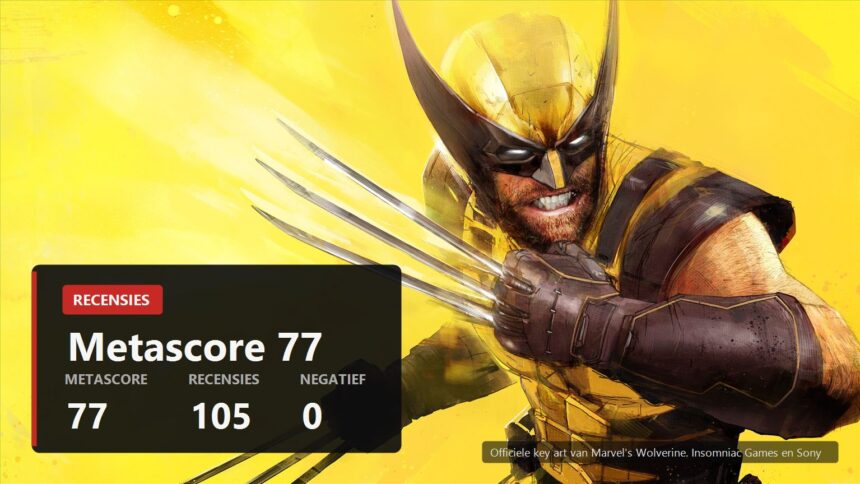 Marvel's Wolverine scored 77 on Metacritic, cover