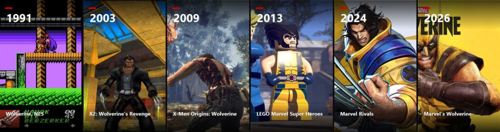 Wolverine in games, 1991-2026