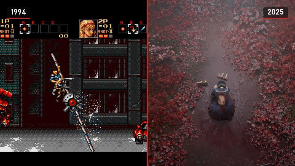 Links Contra uit 1994, rechts Silent Hill f uit 2025