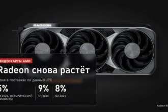 Видеокарта Radeon RX 9070 XT и доля AMD на рынке видеокарт