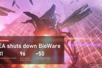 A Reaper over Earth in Mass Effect Legendary Edition with a plate: EA shuts down BioWare after 31 years