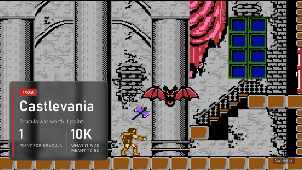Simon Belmont fights the Phantom Bat in the first Castlevania